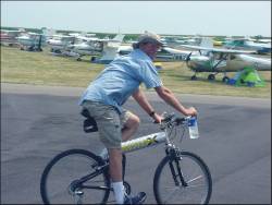 Bruce's Folding Mountain Bike makes for handy transportation on the ground